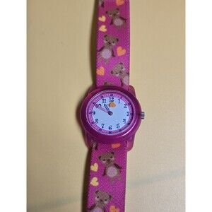 Girls' Timex Time Machines Pink Bears Watch TW7C16600. New Battery